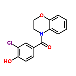 (3-chloro-4-hydroxyphenyl)-(2,3-dihydrobenzo[1,4]oxazin-4-yl)-methanone结构式