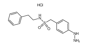 4-Hydrazino-N-(2-phenylethyl)benzenemethanesulphonamide, hydrochloride Structure