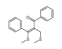 3-methylsulfanyl-2-(methylsulfanylmethyl)-1,3-diphenylprop-2-en-1-one结构式