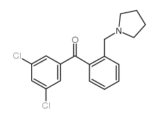 3,5-DICHLORO-2'-PYRROLIDINOMETHYL BENZOPHENONE结构式