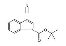 1H-Indole-1-carboxylic acid, 3-cyano-, 1,1-dimethylethyl ester Structure
