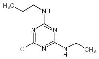 6-chloro-4-N-ethyl-2-N-propyl-1,3,5-triazine-2,4-diamine Structure