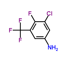 3-氯-4-氟-5-三氟甲基苯胺结构式