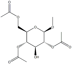甲基 2,4,6-三-O-乙酰基-BETA-D-吡喃葡萄糖苷结构式