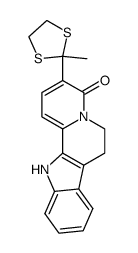 3-(2-methyl-1,3-dithiolan-2-yl)-7,12-dihydroindolo[2,3-a]quinolizin-4(6H)-one结构式