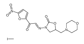 iodomethane,5-(morpholin-4-ylmethyl)-3-[(E)-[2-(5-nitrofuran-2-yl)-2-oxoethylidene]amino]-1,3-oxazolidin-2-one Structure