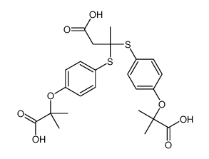 3,3-bis[[4-(2-carboxypropan-2-yloxy)phenyl]sulfanyl]butanoic acid结构式