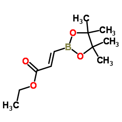 (E)-3-(4,4,5,5-四甲基-1,3,2-二氧杂硼烷-2-基)丙烯酸乙酯结构式