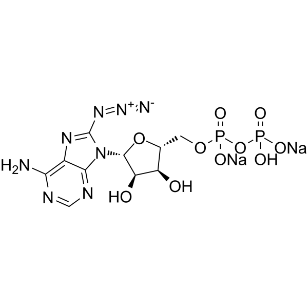 8-Azidoadenosine-5'-diphosphate Sodium Salt Structure