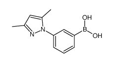3-(3,5-二甲基-1H-吡唑-1-基)苯基硼酸结构式