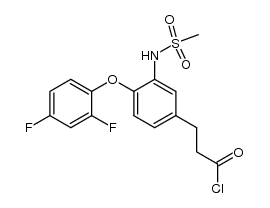 4-(2,4-difluorophenoxy)-3-methanesulfonamidophenylpropionic acid chloride结构式