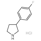 3-(4-氟苯基)吡咯烷盐酸盐结构式
