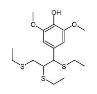 2,6-dimethoxy-4-[1,2,3-tris(ethylsulfanyl)propyl]phenol Structure