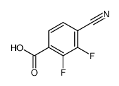 4-氰基-2,3-二氟苯甲酸结构式