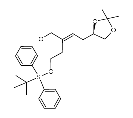 (R,E)-2-(2-((tert-butyldiphenylsilyl)oxy)ethyl)-4-(2,2-dimethyl-1,3-dioxolan-4-yl)but-2-en-1-ol Structure