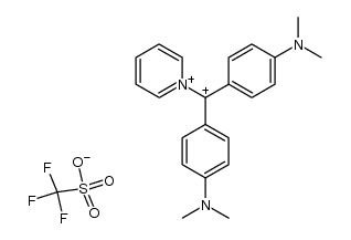 [N-Bis[4-(dimethylamino)phenyl]carbenio]pyridinium-bis(trifluormethansulfonat)结构式