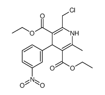 diethyl 2-(chloromethyl)-6-methyl-4-(3-nitrophenyl)-1,4-dihydropyridine-3,5-dicarboxylate Structure