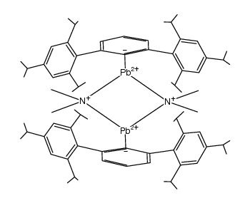 [Pb(2,6-(2,4,6-(isopropyl)3C6H2)2C6H3)N(methyl)2]2 Structure