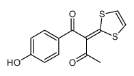 2-(1,3-dithiol-2-ylidene)-1-(4-hydroxyphenyl)butane-1,3-dione Structure