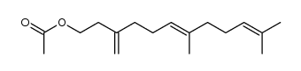 7,11-dimethyl-3-methylenedodeca-6,10-dien-1-yl acetate结构式