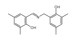 2-hydroxy-3,5-dimethyl-benzaldehyde-(2-hydroxy-3,5-dimethyl-benzylimine)结构式