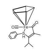 (Cp)iron(carbonyl){η1-(Z)-OC(methyl)C(S(phenyl))CH(methyl)2} Structure
