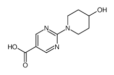 2-(4-hydroxypiperidin-1-yl)pyrimidine-5-carboxylic acid Structure