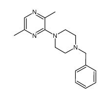 2,5-dimethyl-3-[4-(phenylmethyl)piperazin-1-yl]pyrazine结构式