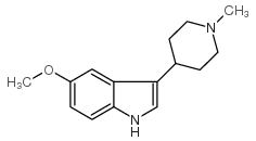 5-甲氧基-3-(1-甲基-4-哌啶基)吲哚结构式