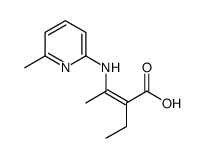 2-ethyl-3-[(6-methylpyridin-2-yl)amino]but-2-enoic acid Structure