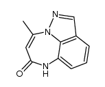 methyl-4 dihydro-3,7 pyrazolo[1,5,4-ef]benzodiazepine-1,5 one-6 Structure