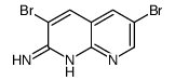 3,6-dibromo-1,8-naphthyridin-2-amine结构式