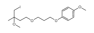 1-(3-(4-iodo-3-methoxy-3-methylbutoxy)propoxy)-4-methoxybenzene结构式