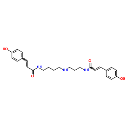 N1,N10-双(对香豆酰)亚精胺结构式