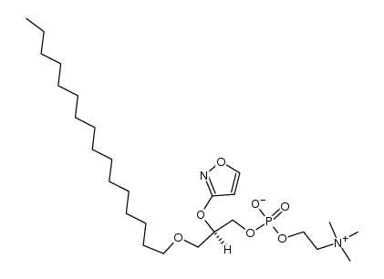 (2R)-3-Hexadecyloxy-2-(3-isoxazolyloxy)propyl 2-(trimethylammonio)ethyl phosphate结构式
