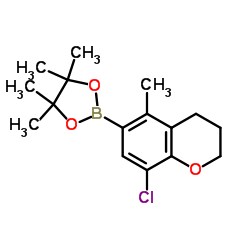 8-Chloro-5-methyl-6-(4,4,5,5-tetramethyl-1,3,2-dioxaborolan-2-yl)chromane Structure