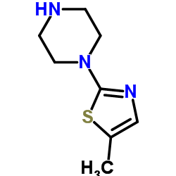 5-甲基-2-(哌嗪-1-基)噻唑结构式