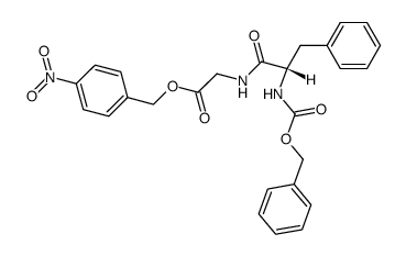 N-(N-benzyloxycarbonyl-L-phenylalanyl)-glycine-(4-nitro-benzyl ester)结构式