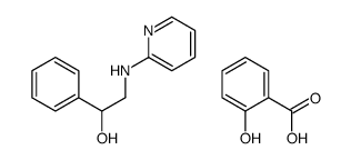 2-hydroxybenzoic acid,1-phenyl-2-(pyridin-2-ylamino)ethanol Structure