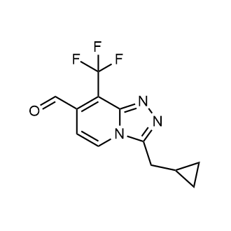 3-(环丙基甲基)-8-(三氟甲基)-[1,2,4]三唑并[4,3-a]吡啶-7-甲醛结构式