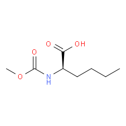 N-甲氧羰基-D-正亮氨酸结构式