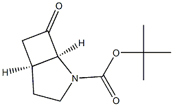 cis-7-Oxo-2-aza-bicyclo[3.2.0]heptane-2-carboxylic acid tert-butyl ester Structure