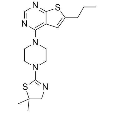 4-[4-(4,5-二氢-5,5-二甲基-2-噻唑基)-1-哌嗪基]-6-丙基噻吩并[2,3-d]嘧啶图片