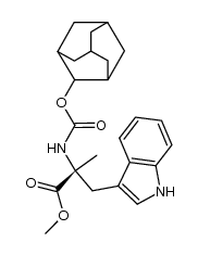 N-[(2-adamantyloxy) carbonyl]-α-methyl-D-tryptophan methyl ester Structure