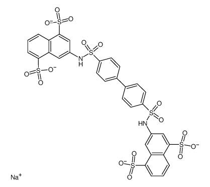 3,3'-<4,4'-biphenyldiylbis(sulfonylamino)>bis(1,5-naphthalenedisulfonic acid) tetrasodium salt结构式