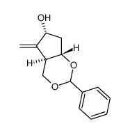 (4aR,6R,7aS)-5-methylene-2-phenylhexahydrocyclopenta[d][1,3]dioxin-6-ol结构式