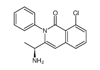 (S)-3-(1-氨基乙基)-8-氯-2-苯基异喹啉-1(2H)-酮结构式