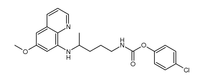 8-[4-(4-chlorophenoxycarbonyl)amino-1-methylbutylamino]-6-methoxyquinoline结构式