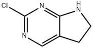 2-氯-6,7-二氢-5H-吡咯并[2,3-D]嘧啶结构式