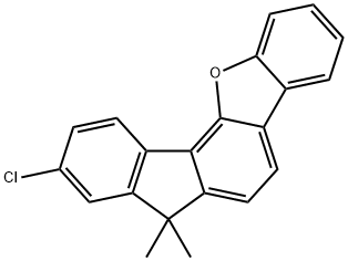 9-氯-7,7-二甲基-7H-芴并[4,3-B]苯并呋喃结构式
